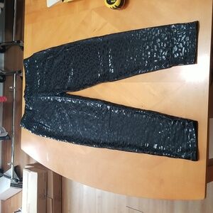 Shein XL black cheetah print leggings